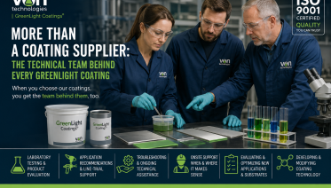 Technical team providing support for GreenLight Coatings in an industrial laboratory